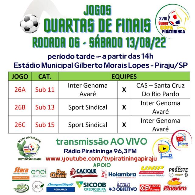 QUARTAS DE FINAIS! SUPER COPA PIRATININGA